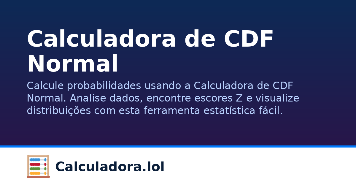 Cdf Item Calculadora de CDF Normal | Calculadora.lol